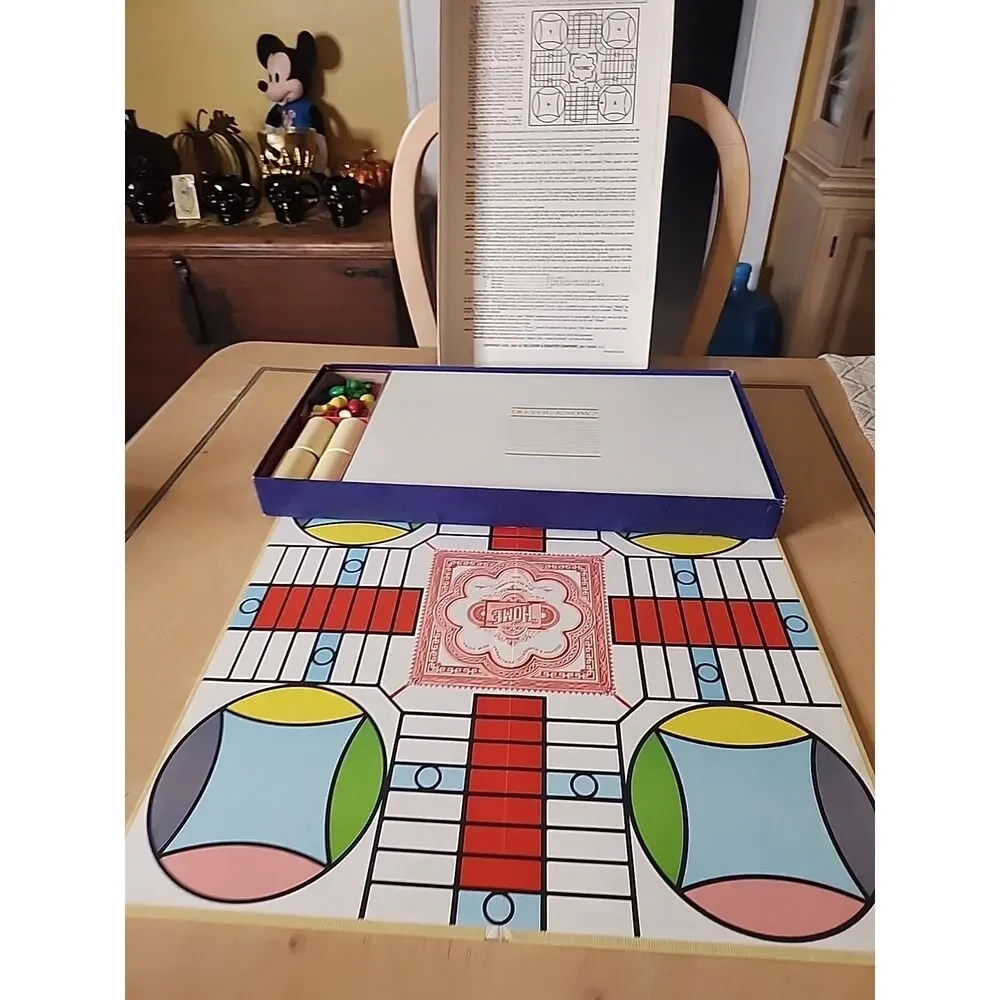 1964 Parcheesi Boardgame Gold Edition by Selchow & Righter Complete